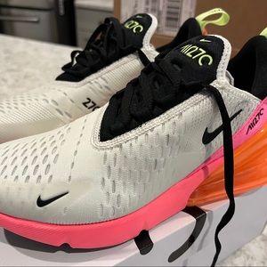 Nike Air Max 270s in the Sunset Pulse Color